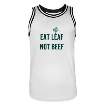 Veganer Vegetarier Tierschutz Geschenkidee - Männer Basketball-Trikot - Weiß/Schwarz - Vorne - AI Model Male 185 dark (185cm)