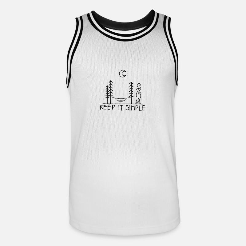Keep it Simple Hängematte - Männer Basketball-Trikot - Weiß/Schwarz