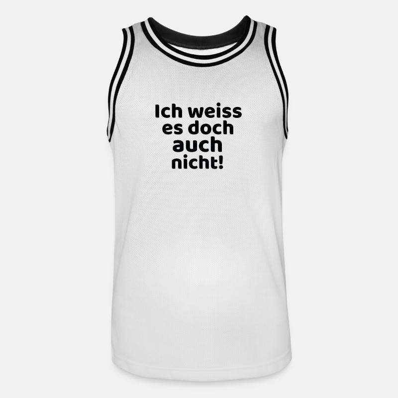 I do not have a clue either! - Men's Basketball Jersey - white/black