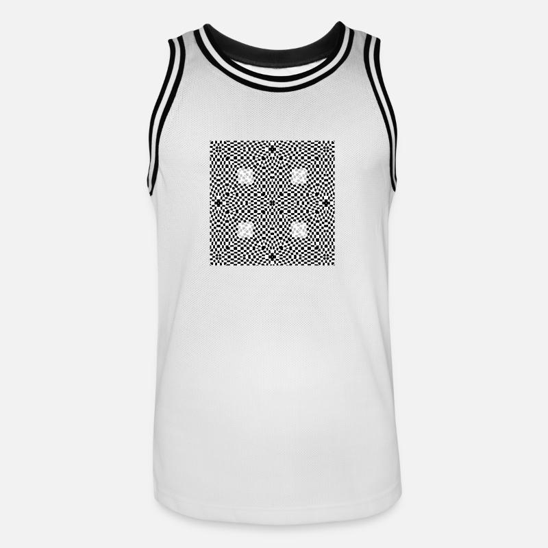 abstraction - Maillot de basket Homme - blanc/noir