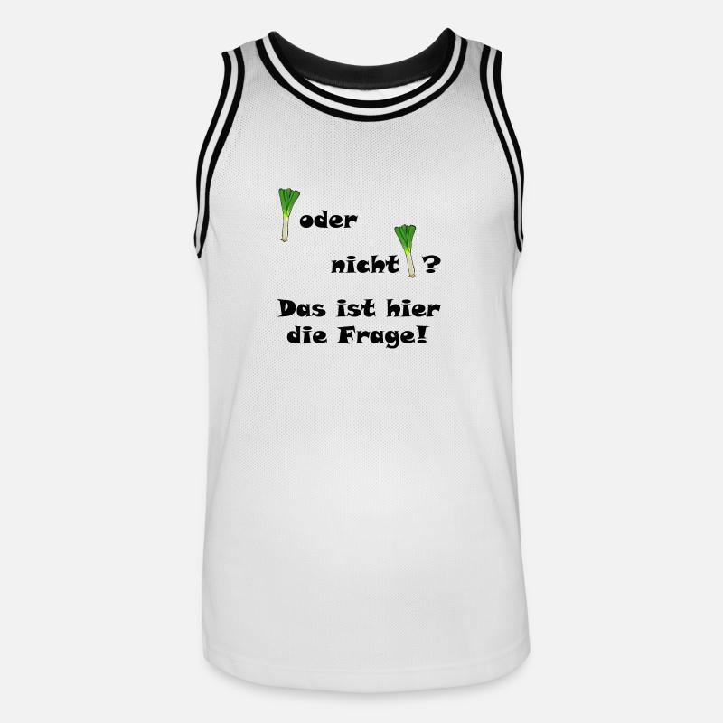 Lauch oder nicht Lauch? - Männer Basketball-Trikot - Weiß/Schwarz