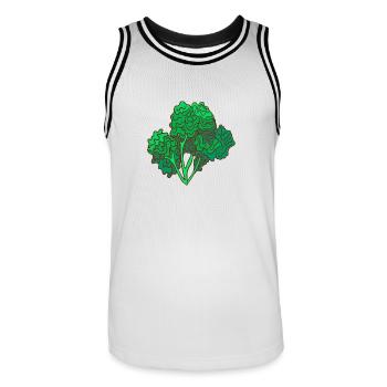 kale brown cabbage Cabbage Cabbage - Men's Basketball Jersey - white/black - Front - AI Model Male 185 dark (185cm)
