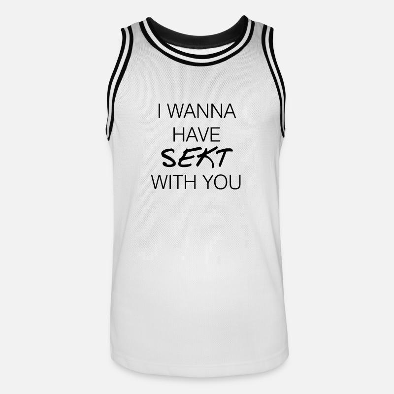 sekt - Männer Basketball-Trikot - Weiß/Schwarz