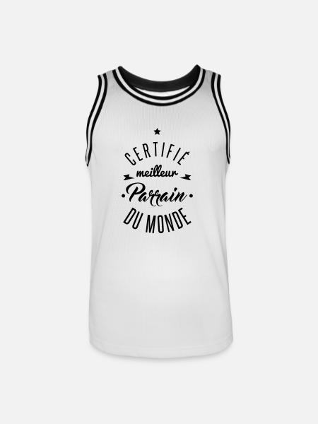 meilleur parrain - Maillot de basket Homme - blanc/noir