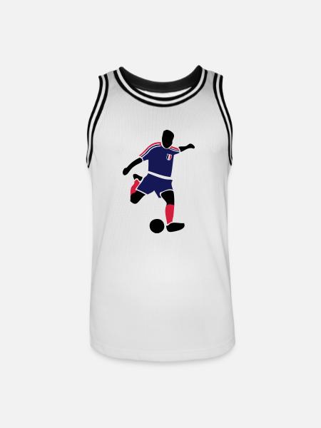 Soocer - France - Men's Basketball Jersey - white/black
