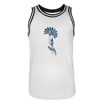 Schmuckblume - Maillot de basket Homme - blanc/noir - Devant - AI Model Male 185 dark (185cm)