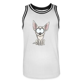 Je Suis Chihuahua - Blanc - Maillot de basket Homme - blanc/noir - Devant - AI Model Male 185 dark (185cm)