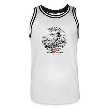 LGBT 52 - Men's Basketball Jersey - white/black - Front - AI Model Male 185 dark (185cm)