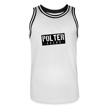Polterabend Hochzeit Junggeselle - Männer Basketball-Trikot - Weiß/Schwarz - Vorne - AI Model Male 185 dark (185cm)