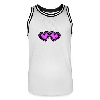 Hearts Symbol Marriage Love - Men's Basketball Jersey - white/black - Front - AI Model Male 185 dark (185cm)