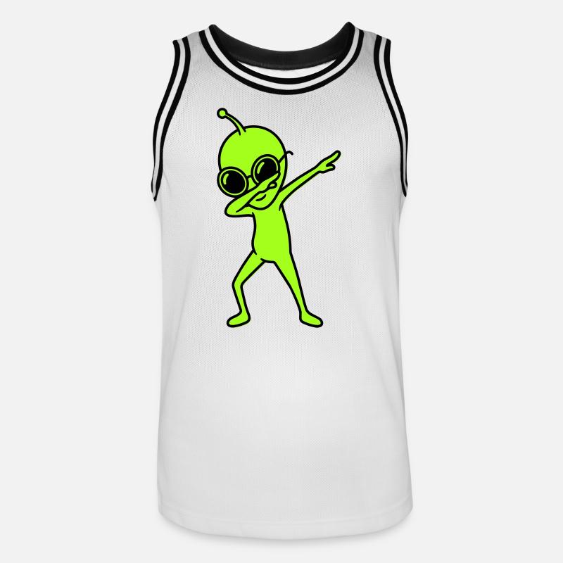 Alien Dab - Maillot de basket Homme - blanc/noir
