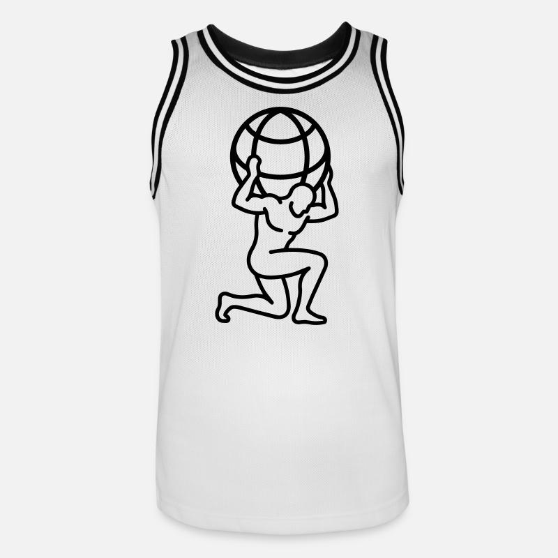 globe - Maillot de basket Homme - blanc/noir