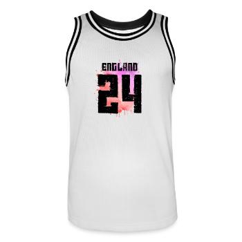 Maillot Angleterre 24 2024 Multicolore - Maillot de basket Homme - blanc/noir - Devant - AI Model Male 185 dark (185cm)