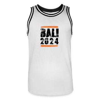 L’équipe de Bali 2024 - Maillot de basket Homme - blanc/noir - Devant - AI Model Male 185 dark (185cm)