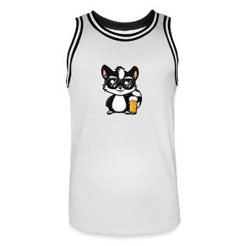 Stinktier Ski Bier - Männer Basketball-Trikot - Weiß/Schwarz - Vorne - AI Model Male 185 dark (185cm)