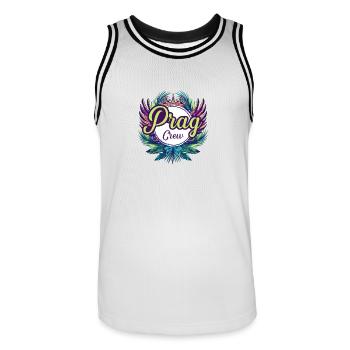 Prague Crew Holidays - Men's Basketball Jersey - white/black - Front - AI Model Male 185 dark (185cm)