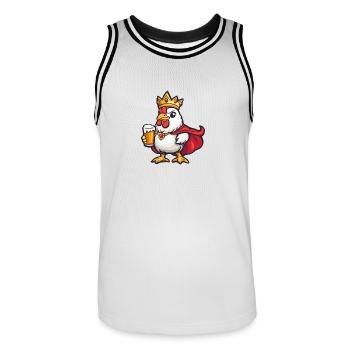 Rooster Beer Funny - Men's Basketball Jersey - white/black - Front - AI Model Male 185 dark (185cm)