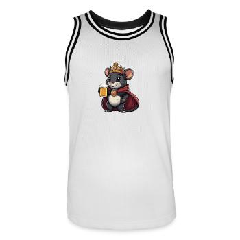Mouse Beer Funny - Men's Basketball Jersey - white/black - Front - AI Model Male 185 dark (185cm)