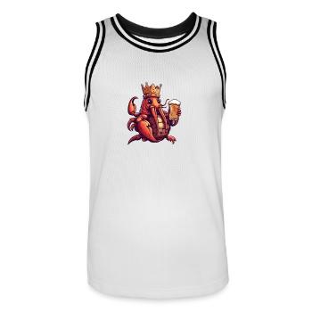 Hummer Krebs Bier Lustig - Männer Basketball-Trikot - Weiß/Schwarz - Vorne - AI Model Male 185 dark (185cm)