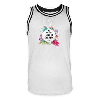 Sables d’Or 2025 Coloré - Maillot de basket Homme - blanc/noir - Devant - AI Model Male 185 dark (185cm)