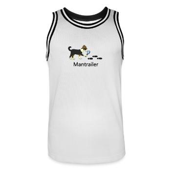 Mantrailing Gingi - Maillot de basket Homme - blanc/noir - Devant - AI Model Male 185 dark (185cm)