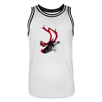 Pure - Men's Basketball Jersey - white/black - Front - AI Model Male 185 dark (185cm)