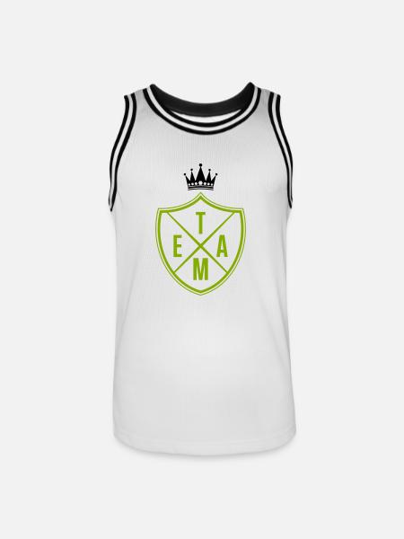 team krone - Männer Basketball-Trikot - Weiß/Schwarz