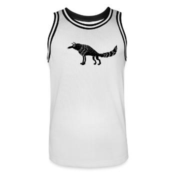 Wolf - Men's Basketball Jersey - white/black - Front - AI Model Male 185 dark (185cm)