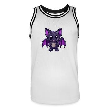 Chauve-souris Halloween Dessin animé drôle - Maillot de basket Homme - blanc/noir - Devant - AI Model Male 185 dark (185cm)