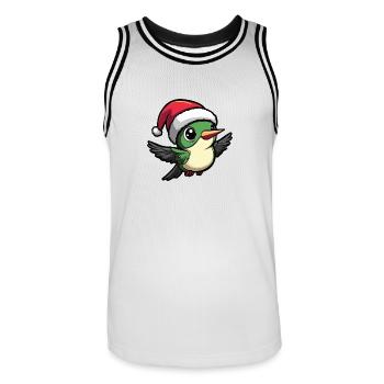 Hummingbird Bird Christmas Christmas - Men's Basketball Jersey - white/black - Front - AI Model Male 185 dark (185cm)