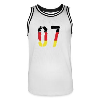 Maillot 7 numéros Allemagne - Maillot de basket Homme - blanc/noir - Devant - AI Model Male 185 dark (185cm)