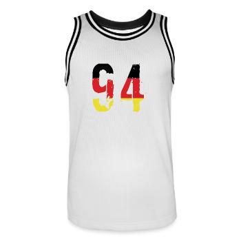 Maillot 94 Numéro Allemagne - Maillot de basket Homme - blanc/noir - Devant - AI Model Male 185 dark (185cm)