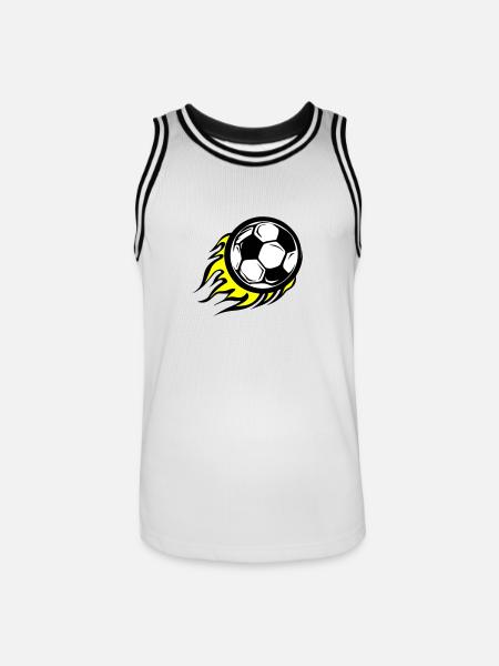 Soccer Symbol Fire - Men's Basketball Jersey - white/black