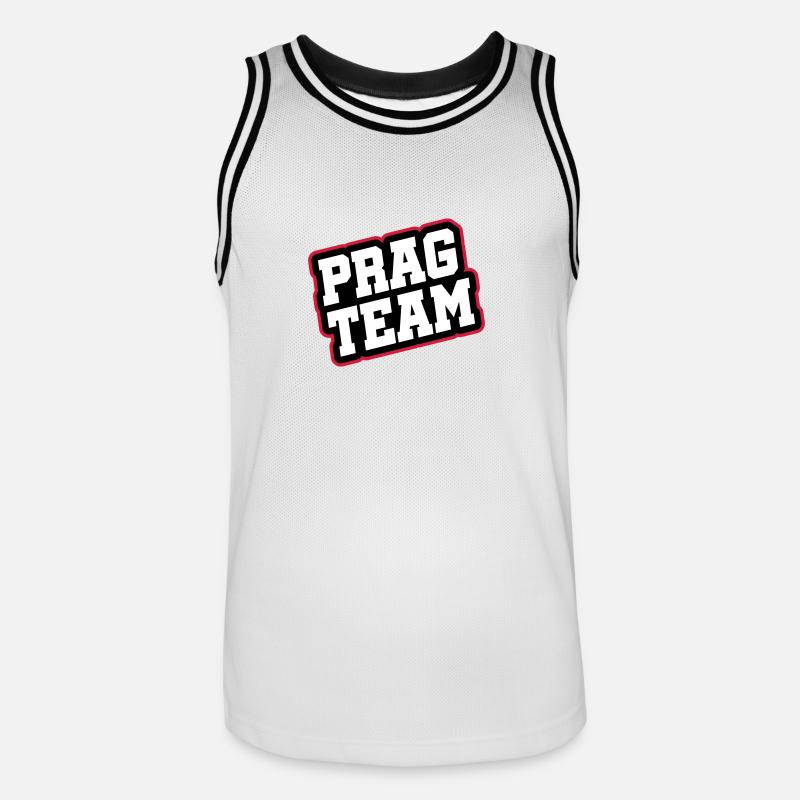 L’équipe de Prague - Maillot de basket Homme - blanc/noir