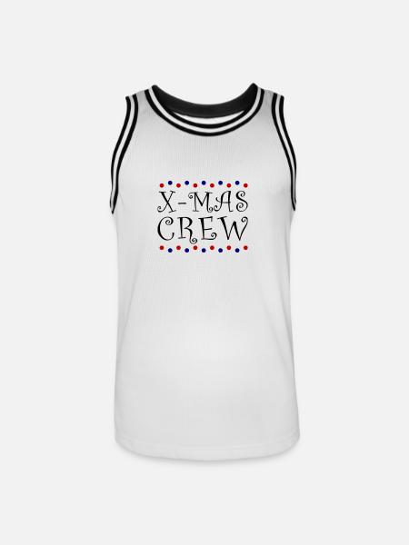 X Mas Crew Christmas Team - Men's Basketball Jersey - white/black