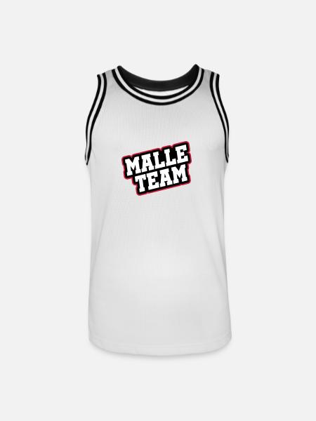 Malle Team - Men's Basketball Jersey - white/black