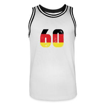 60 Numéro Jersey Allemagne - Maillot de basket Homme - blanc/noir - Devant - AI Model Male 185 dark (185cm)
