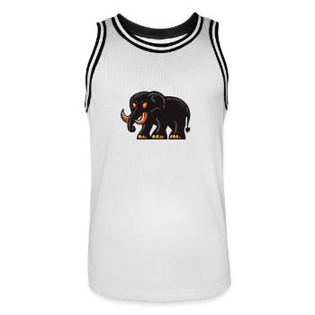 Mammoth Halloween Comic Elephant - Men's Basketball Jersey - white/black - Front - AI Model Male 185 dark (185cm)