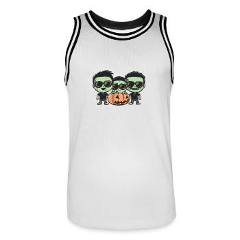 Zombies Halloween Cool - Maillot de basket Homme - blanc/noir - Devant - AI Model Male 185 dark (185cm)