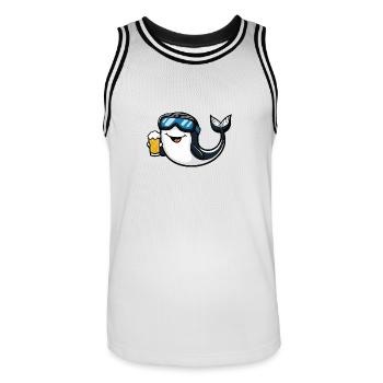 Wal Ski Bier - Männer Basketball-Trikot - Weiß/Schwarz - Vorne - AI Model Male 185 dark (185cm)