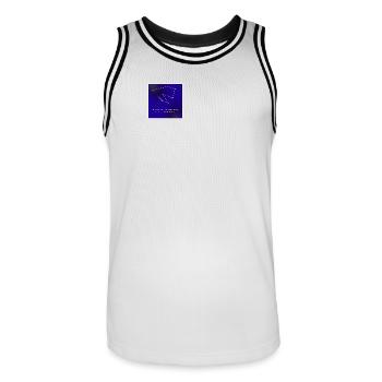 Constellation queer - Maillot de basket Homme - blanc/noir - Devant - AI Model Male 185 dark (185cm)
