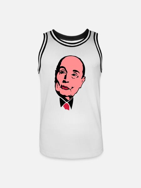 Francois Mitterrand Führer - Männer Basketball-Trikot - Weiß/Schwarz
