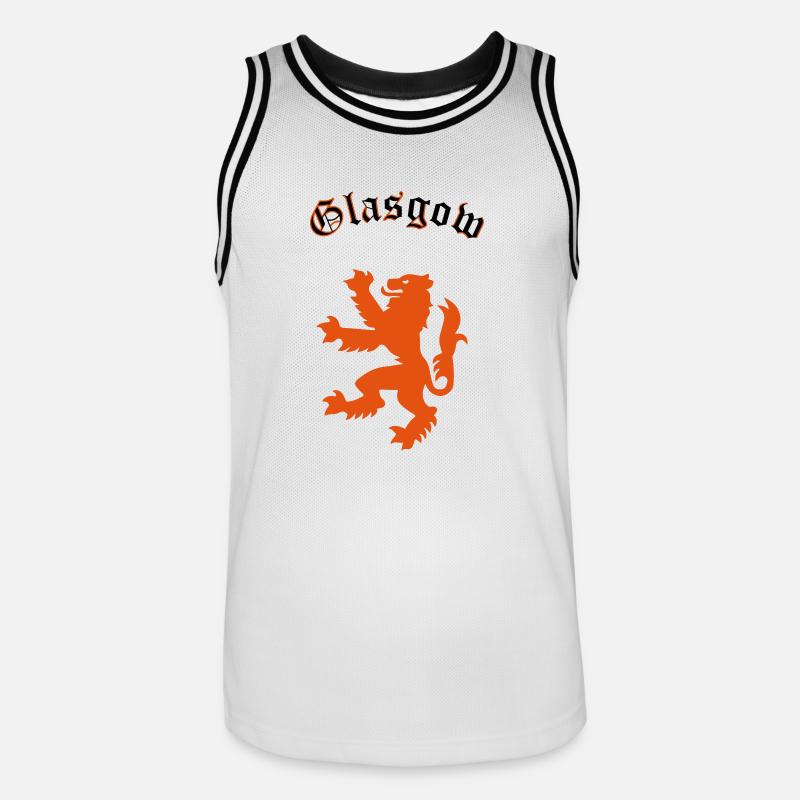 Glasgow - Men's Basketball Jersey - white/black
