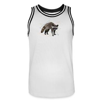 Rat de lavage - Maillot de basket Homme - blanc/noir - Devant - AI Model Male 185 dark (185cm)