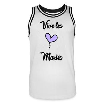 FUTURE MARIEE. EVJF. MARIEE. TEAM. TEAM MARIEE - Maillot de basket Homme - blanc/noir - Devant - AI Model Male 185 dark (185cm)
