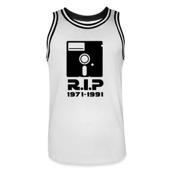 5,25 pouces Reste disquette dans la paix RIP mort - Maillot de basket Homme - blanc/noir - Devant - AI Model Male 185 dark (185cm)