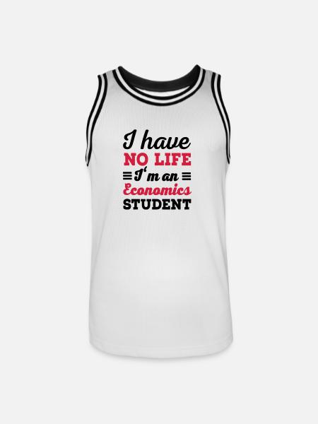 economics - Men's Basketball Jersey - white/black