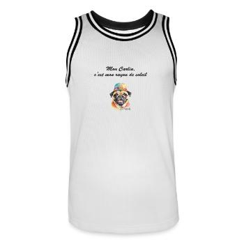 Carlin rayon de soleil - Maillot de basket Homme - blanc/noir - Devant - AI Model Male 185 dark (185cm)