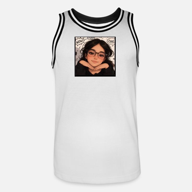 Susan - Männer Basketball-Trikot - Weiß/Schwarz