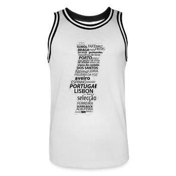 Portugal_Word - Maillot de basket Homme - blanc/noir - Devant - AI Model Male 185 dark (185cm)